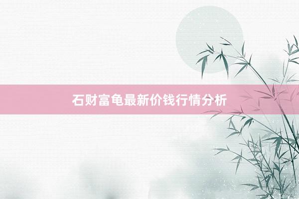 石财富龟最新价钱行情分析